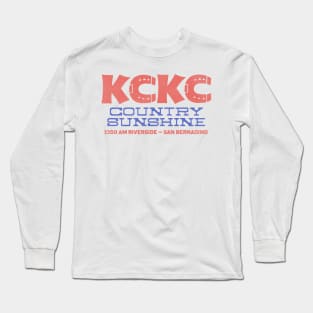 Retro KCKC 1350 AM Riverside / San Bernardino Radio Station Long Sleeve T-Shirt